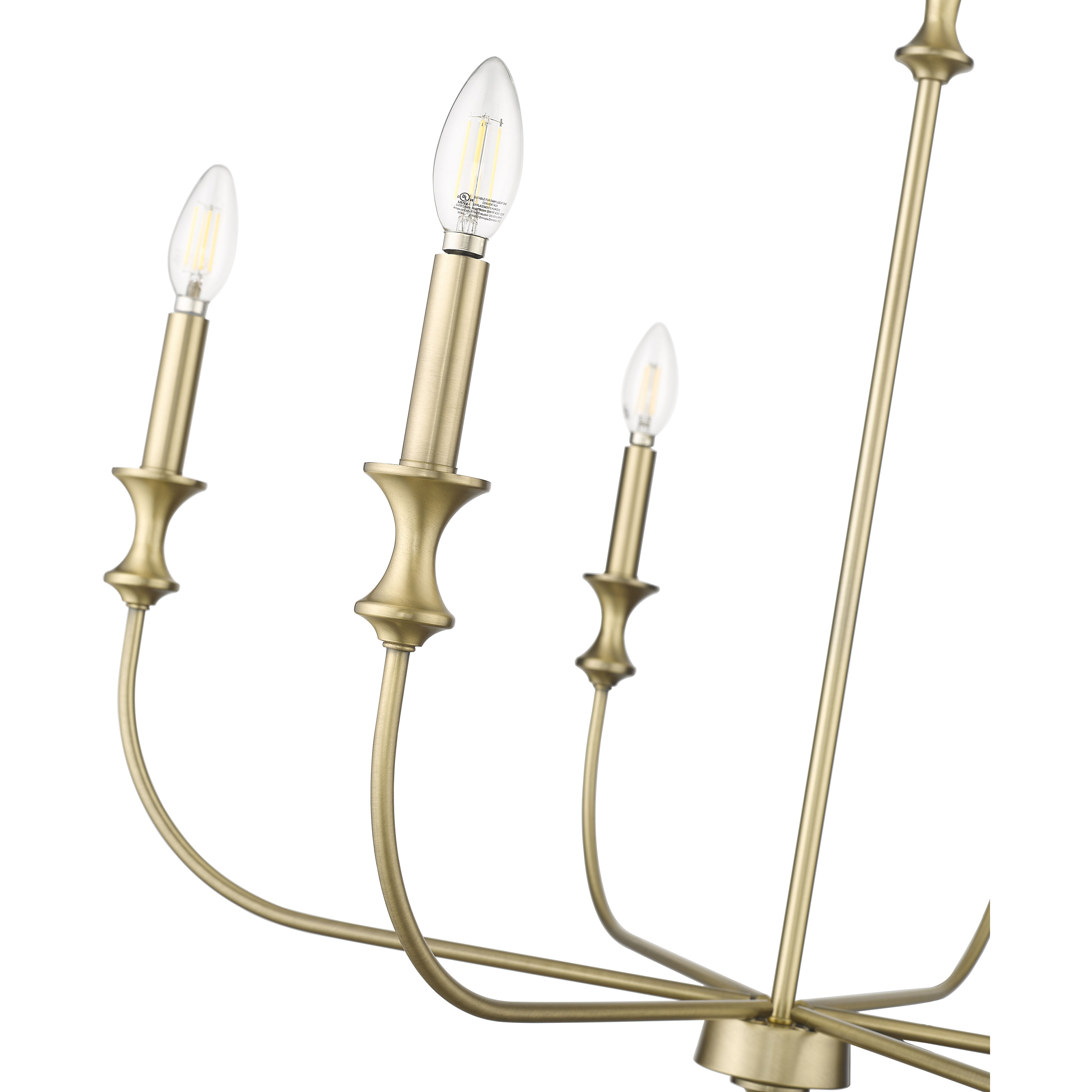 Savanne 6 Light 28.25 inch Vintage Brass Chandelier Ceiling Light
